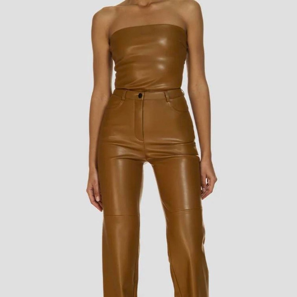 CULTNAKED brown leather pants size S - Picture 2 of 2